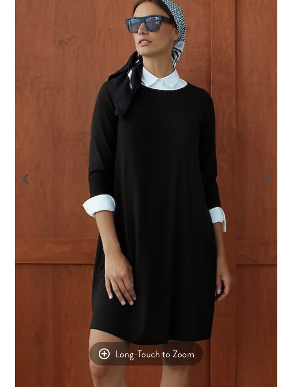 J. Jill Black Wearever Collection Knit Pleat-Back Black Dress NWT sz L